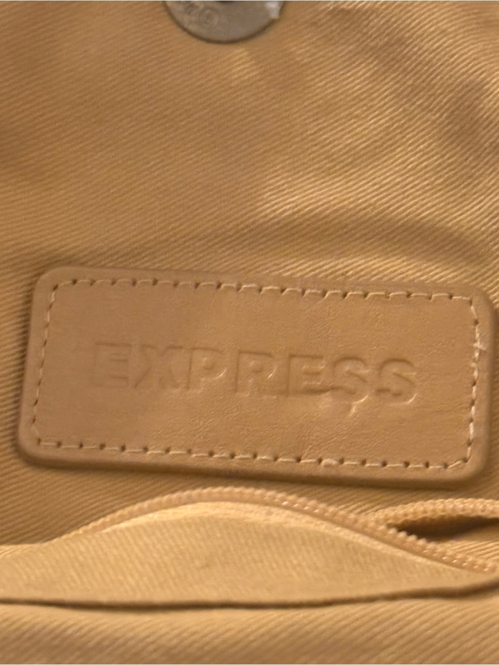 Express Tan beaded handbag